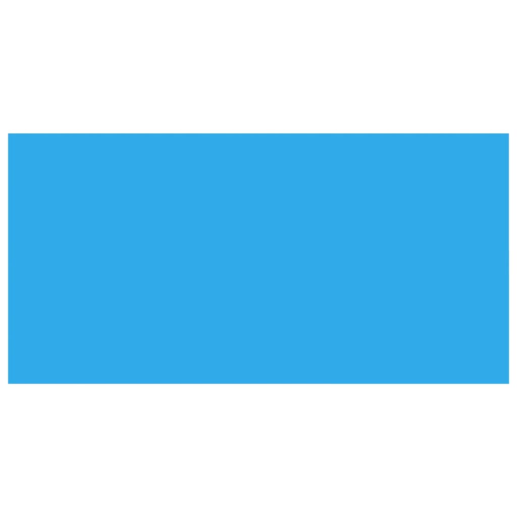 Négyszögletes medence takaró fólia 732 x 366 cm-es PE kék (90679)