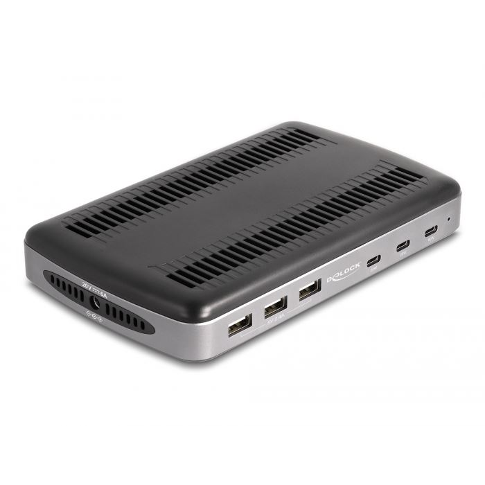 Delock USB töltőállomás 3 db. USB Type-C PD-vel és 3 db. USB A-típusú csatlakozási felülettel (112W) (41461) (Delock41461)