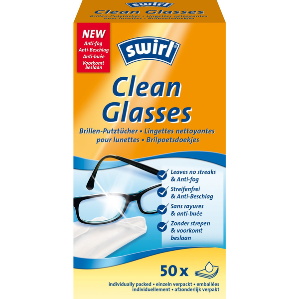  Swirl Swirl Clean Glasses  50 gab. - Vienreizejas salvetes brillu tirisanai