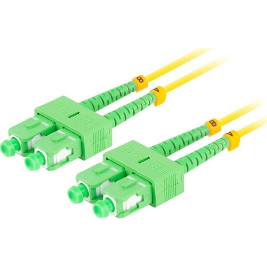 Optický patchcord Lanberg SM SC/APC-SC/APC DUPLEX 3.0 mm 2 m žlutý