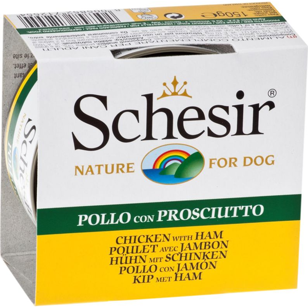 Schesir kutyaeledel, Csirkehús/Sonka, 150 g