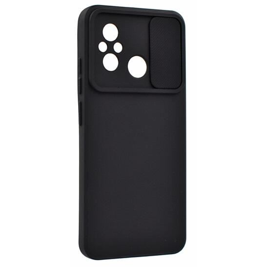 Gigapack Xiaomi Redmi 12C kameravédős szilikon tok matt fekete (GP-139102) (GP-139102)