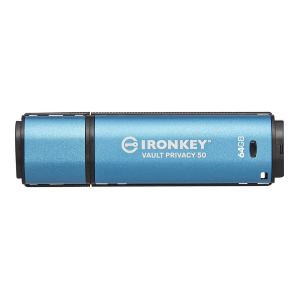 Pendrive Kingston IronKey Vault Privacy 50 64 GB USB 3.2 modrý