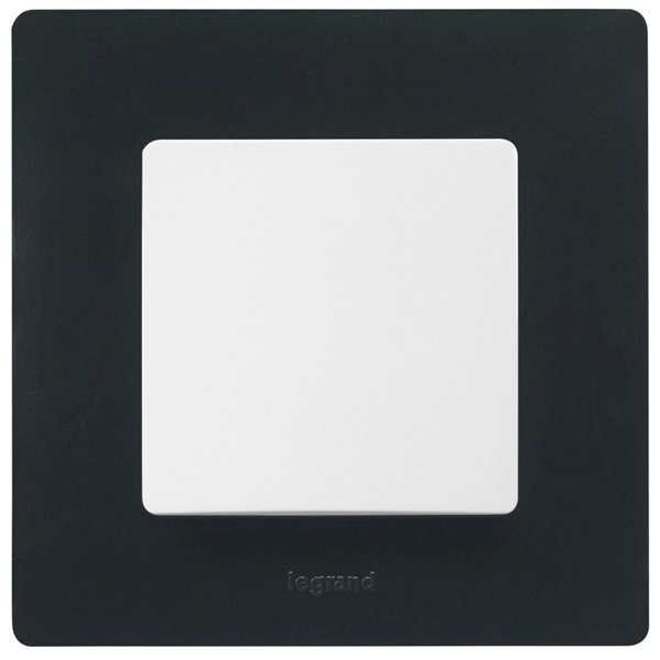 Legrand 397051 Niloé onyx fekete egyes keret (397051)