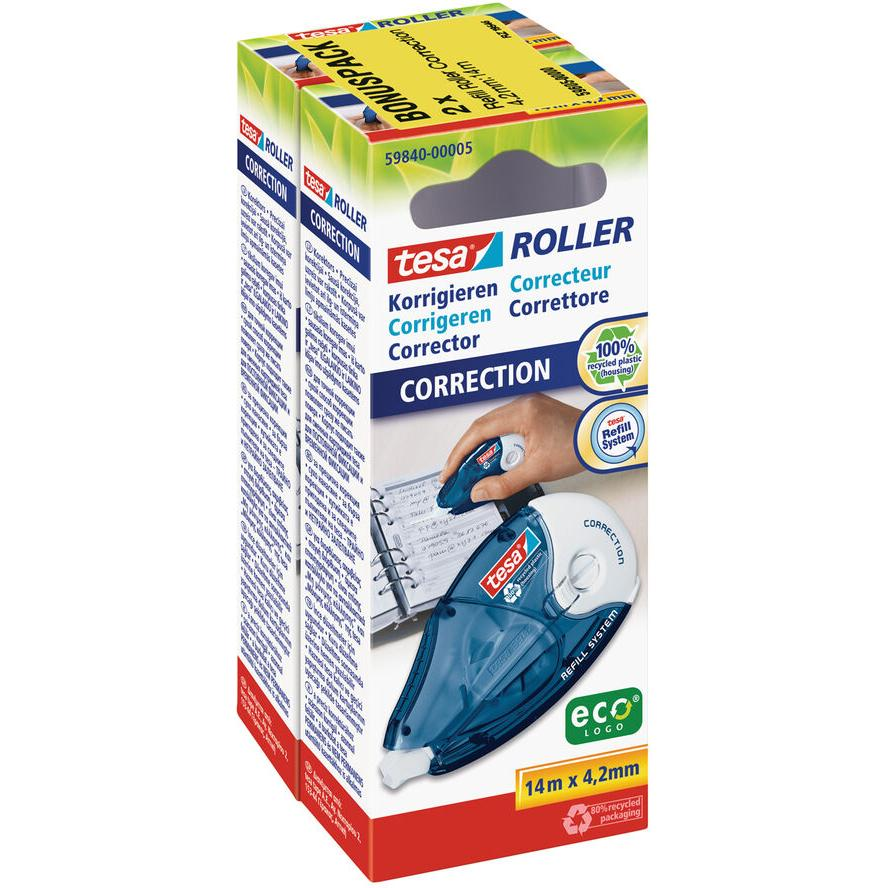 Tesa Roller Korrigieren ecoLogo 2x zum Nachfüllk.-Preis (59605-00000-06) (59605-00000-06)