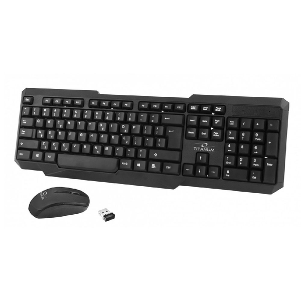 Sada klávesnice a myši Titanum černá