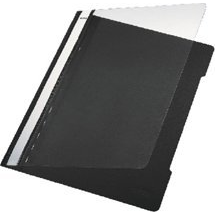 Leitz Standard Plastic File Black A4 PVC (25) cartellina con fermafoglio Nero