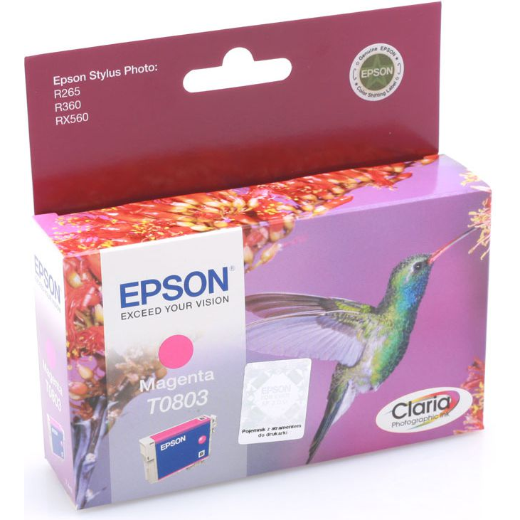 Мастилена касета Epson T0803, магента