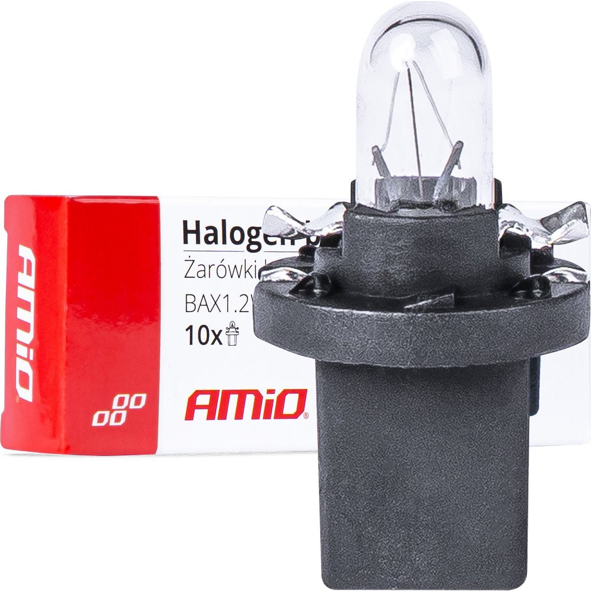 AMiO Halogén Izzó Műszerfalba T5 B8.5D 12V 8.5W BAX1.2W Fehér (0503371) (0503371)