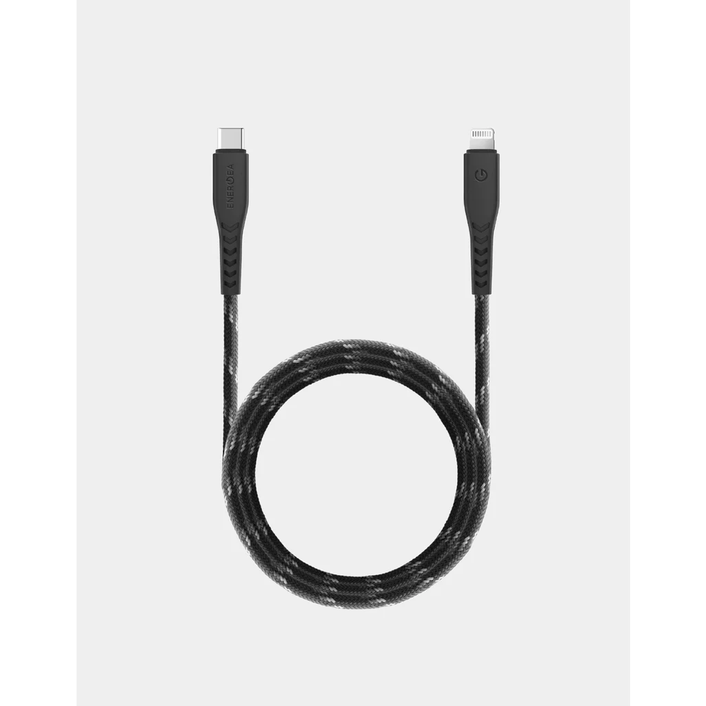 Energea Nyloflex C94 USB-C apa - Lightning apa 2.0 Adat és töltő kábel 3m - Fekete (CBL-NFCL-BLK300)