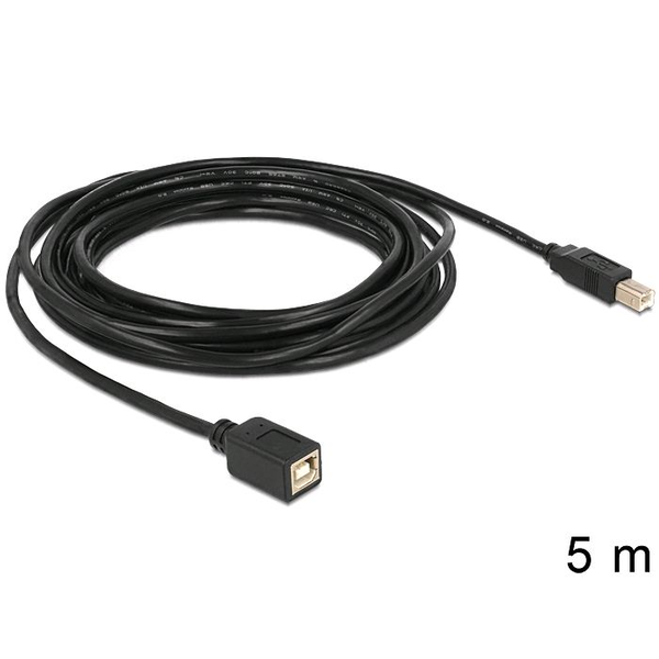 Delock 83429 USB 2.0 B apa > B anya hosszabbító kábel 5 m