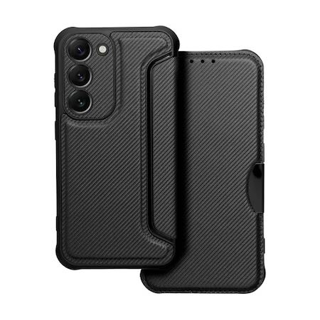Gigapack Samsung Galaxy S23 karbon mintás fliptok fekete (GP-134646) (GP-134646)