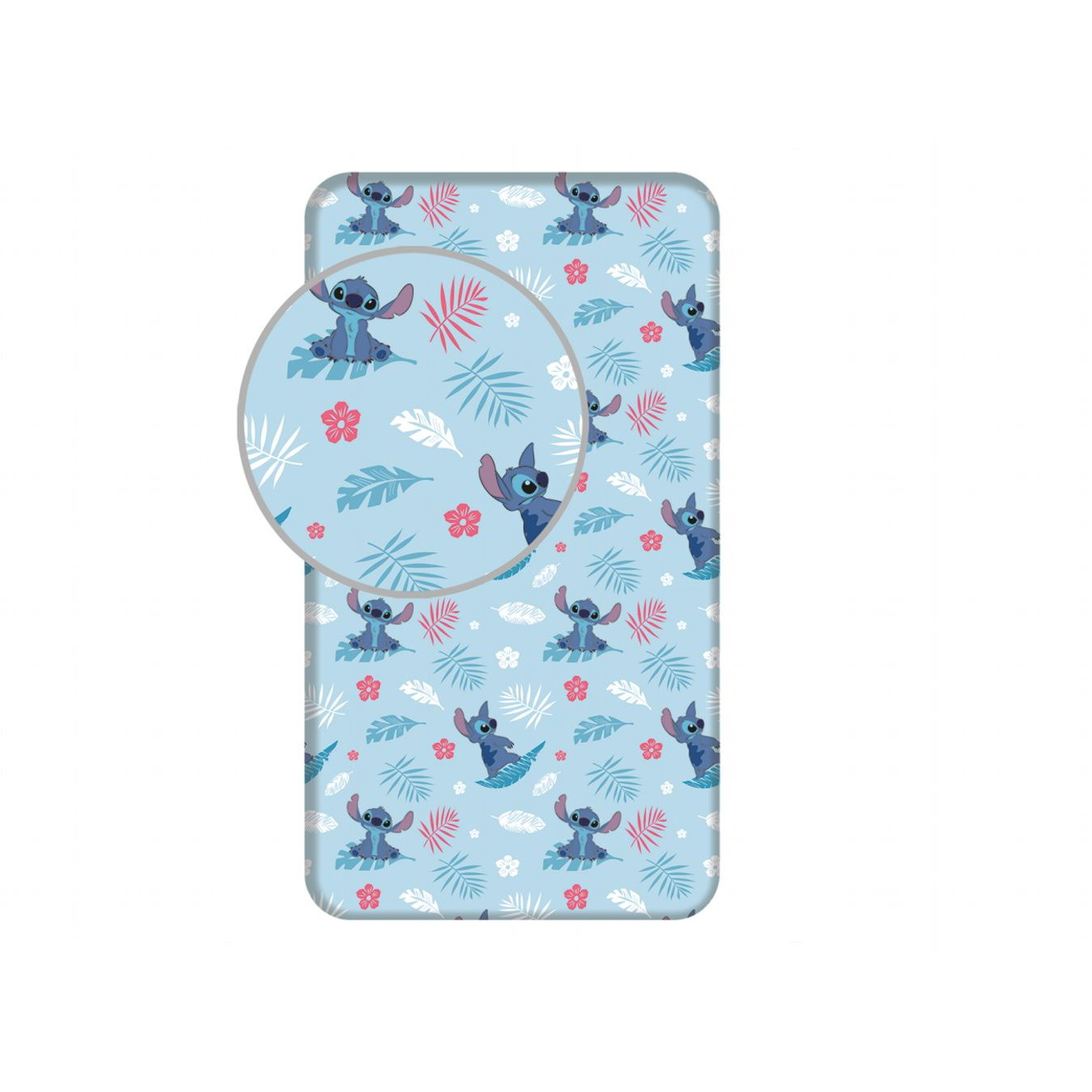 JERRY FABRICS Lepedő - Lilo és Stitch, kék, 90×200×25 cm (8592753039564)