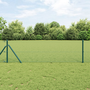 Gard din sârmă sudată cu 13 stâlpi Verde 0.8x50 m Oțel