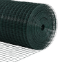 Gard din sârmă sudată cu 13 stâlpi Verde 0.8x50 m Oțel