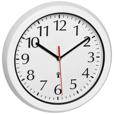 TFA Dostmann (60.3542.02) Rádiójel vezérlésű Falióra 30 cm Fehér Alkalmas fürdőszobába/nedves helyiségbe, fröccsenő víz ellen védett (60.3542.02)
