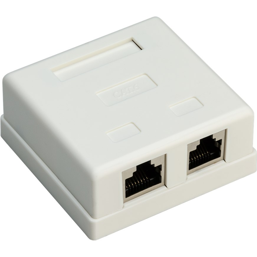 Goobay 77635 2x RJ45 CAT6 Fali csatlakozó doboz (77635)