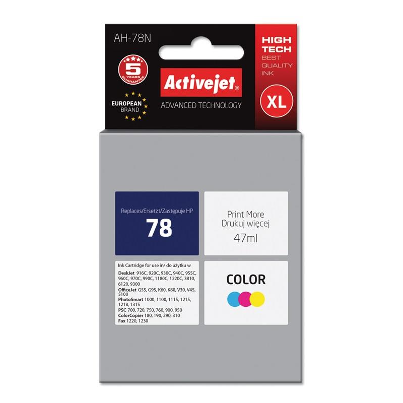ActiveJet (HP 78 C6578D) Tintapatron Tricolor (AH-78N)