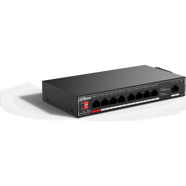 Dahua Technology PoE SF1009P Неуправляем L2 Fast Ethernet (10/100) Захранване по Ethernet (PoE) Черен