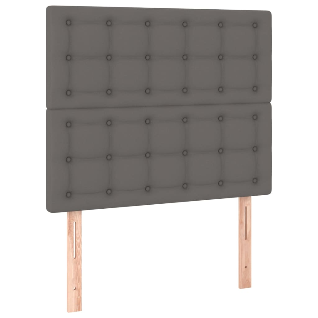 2 db szürke műbőr fejtámla 80 x 5 x 78/88 cm (3116408)