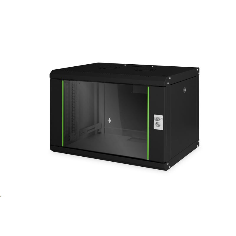 Digitus 7U 19" fali rackszekrény fekete (DN-19 07-U-SW) (DN-19 07-U-SW)