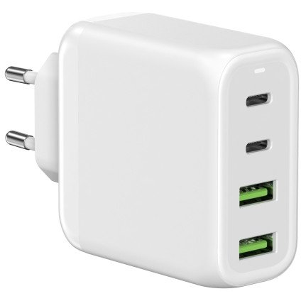 Z ALLNET Ersatznetzteil QC USB-C PD GaN Netzteil Power Supply68Watt 2x USB Typ-A QC 2x USB Typ-C**EU PLUG**