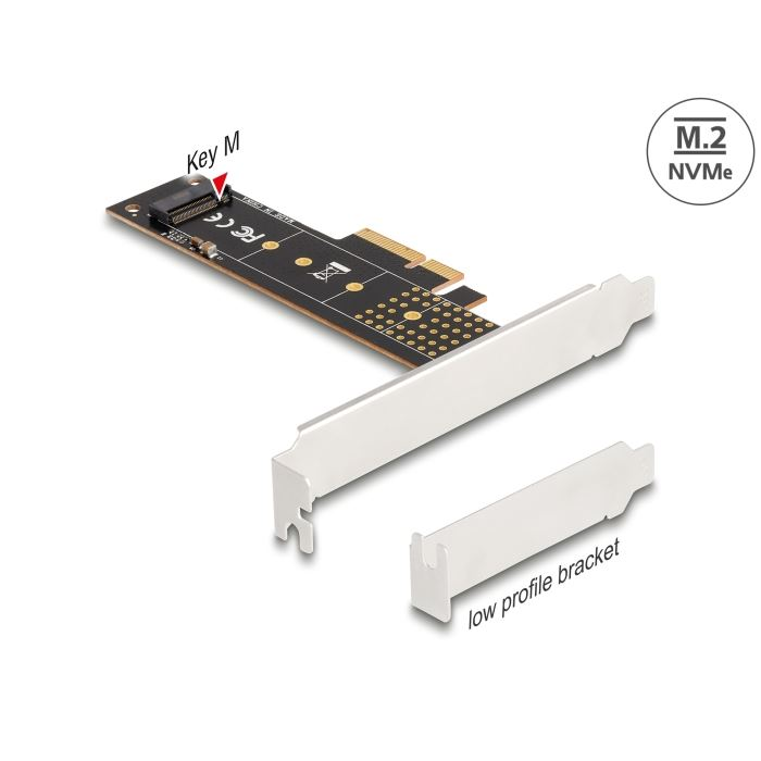 Delock PCI Express x4 kártya - 1 x belső NVMe M.2 Key M (89836) (del89836)