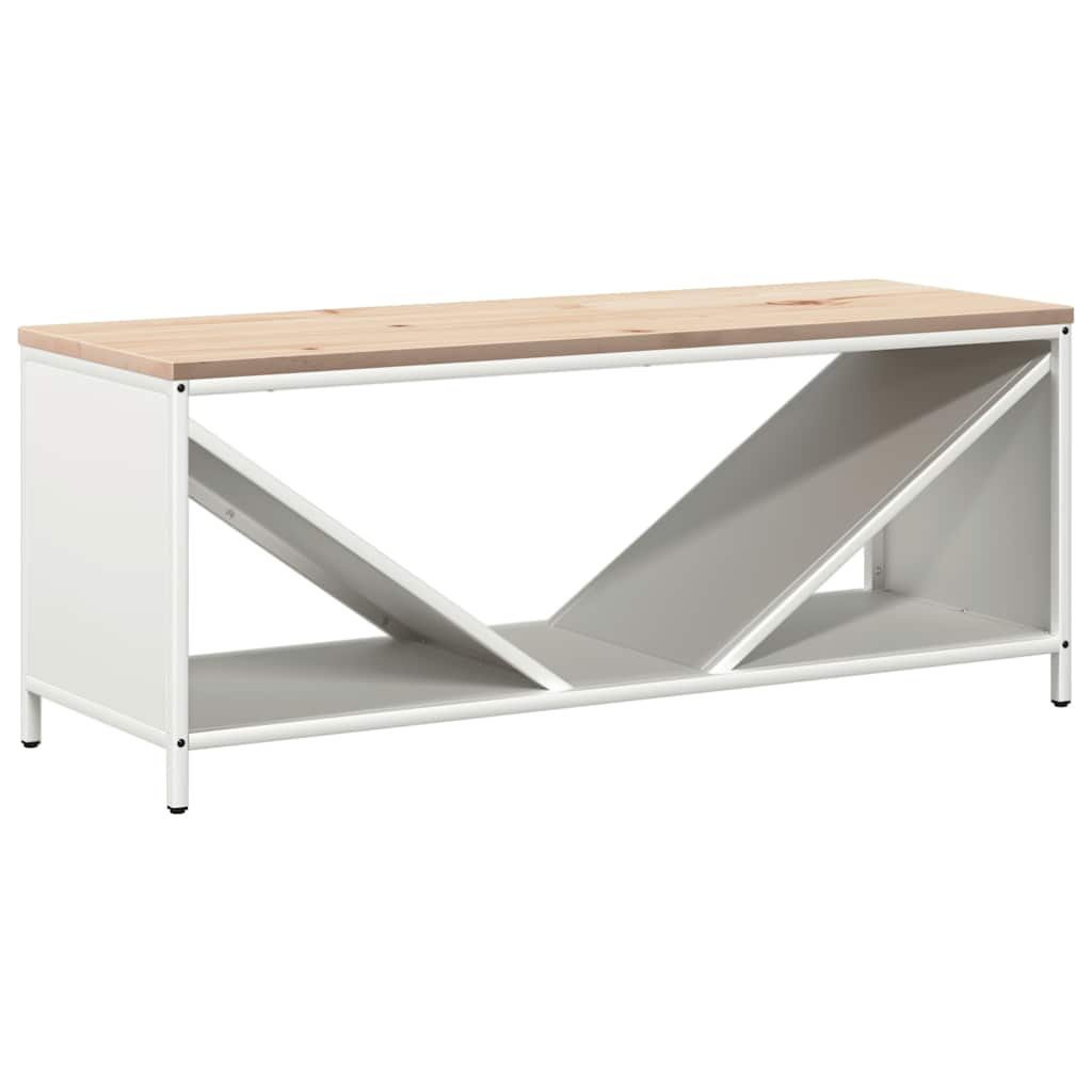 fehér tűzifa állvány fa tetővel 100,5x35,5x40 cm (864256)