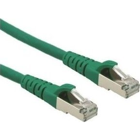 Roline 21.15.2830 RJ45 omrežni kabel\, Patch kabel CAT 6a S/FTP 0.50 m zelena  1 kos