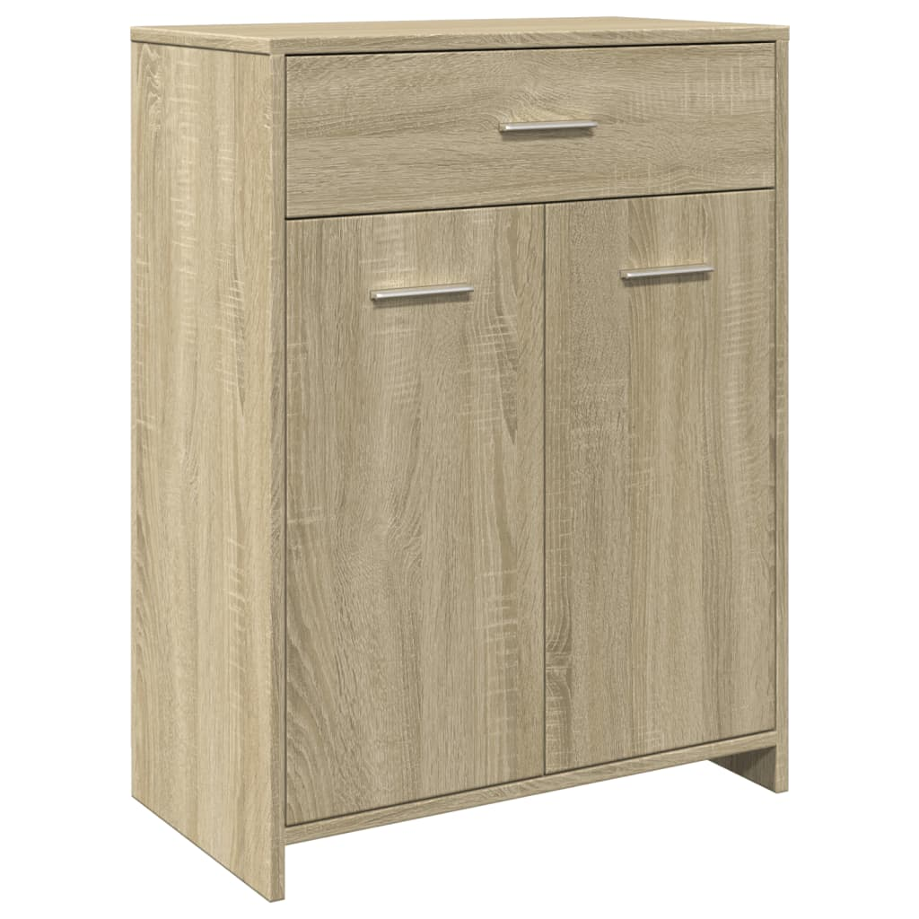 sonoma tölgy színű forgácslap fürdőszobaszekrény 60x33x80 cm (849645)