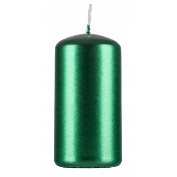 Świeca słupek DONAU HOME Standard Lakier, 50x100mm, 4 szt., zielony metaliczny połysk