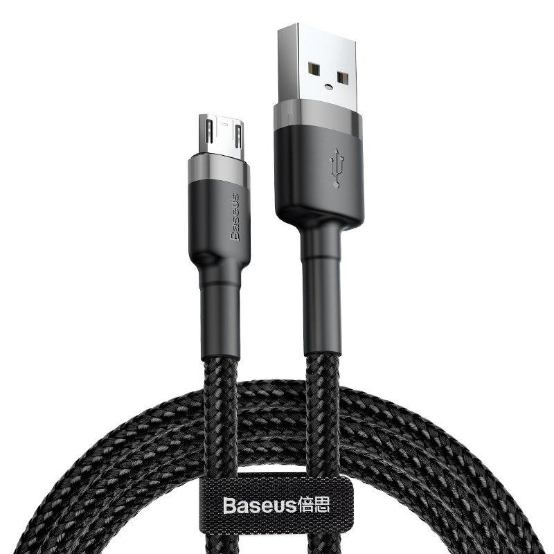Baseus Cafule USB-A - Micro-USB kábel 0.5m szürke-fekete (CAMKLF-AG1) (CAMKLF-AG1)