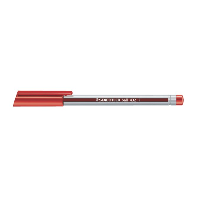 Guľôčkové pero tradičné červené Staedtler (432 F-2)