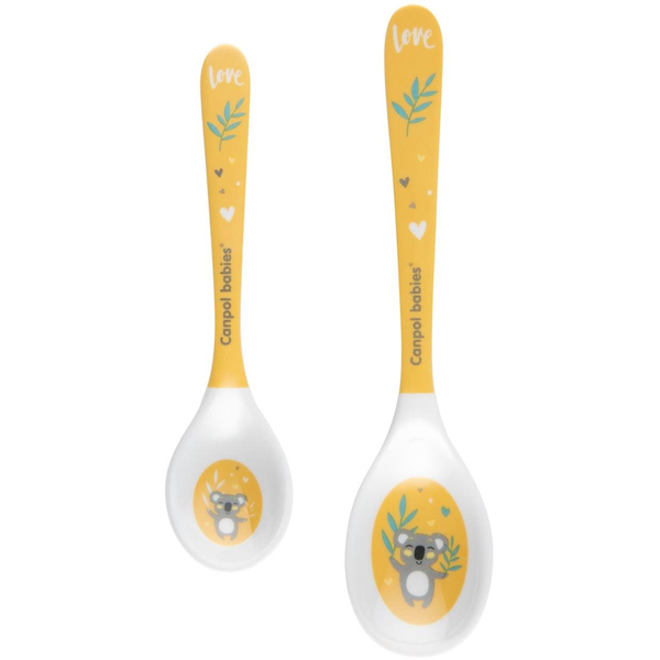 Canpol Babies melamin kanál Exotic Animals 2 db, sárga