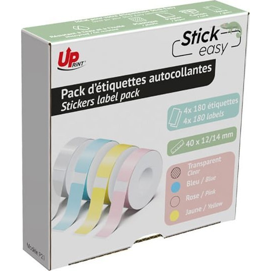 Adhesive tape Uprint 14X40MM 180pcs color set Stick easy UP21 3584770436988