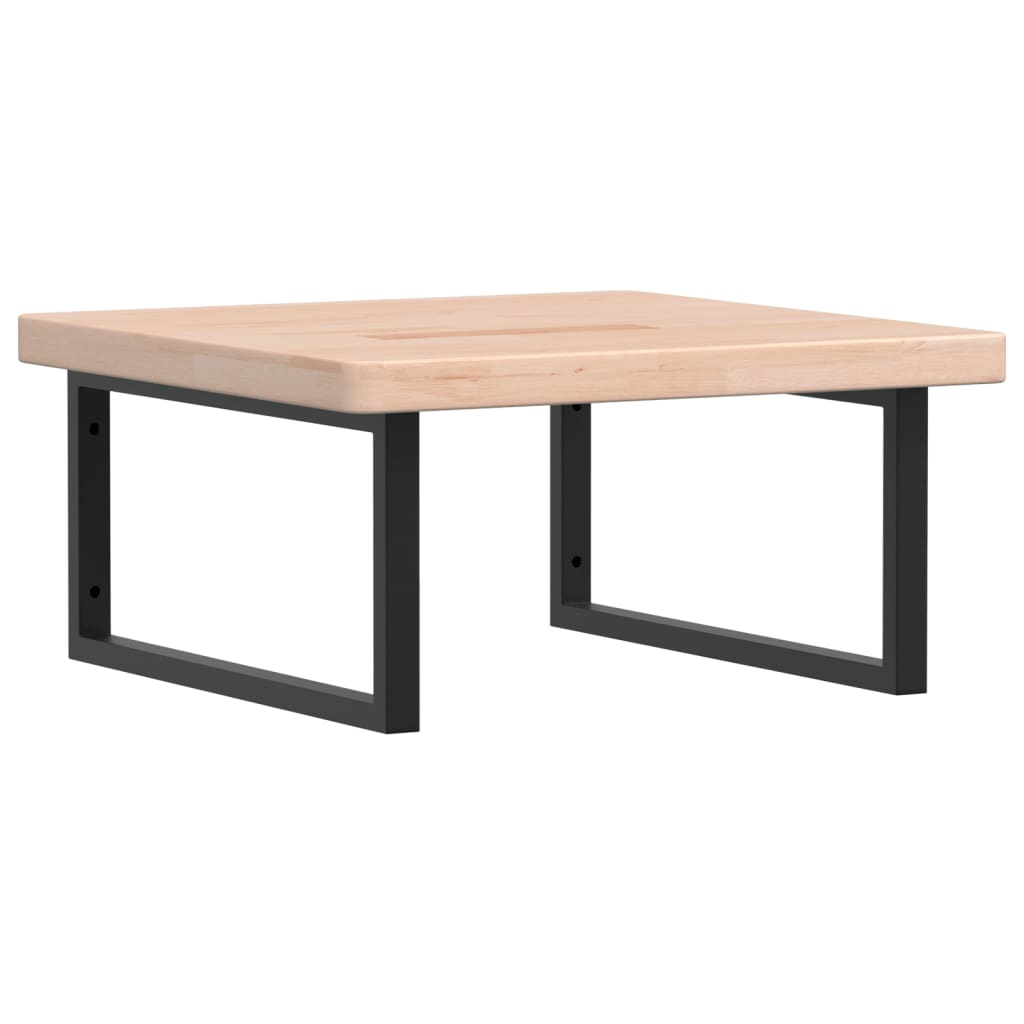 acél és tömör tölgyfa falra szerelhető mosdópolc (3302469)