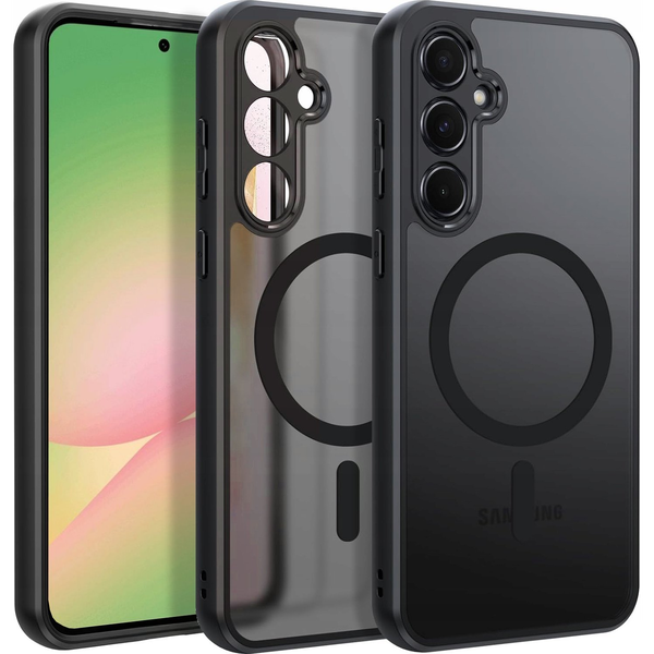 Tech-Protect Magmat Magsafe szilikon tok - Samsung SM-A566 Galaxy A56 5G -      fekete/átlátszó