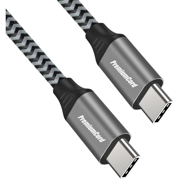PREMIUMCORD USB 2.0 Type C Összekötő Fekete-Szürke 50cm ku31cw05