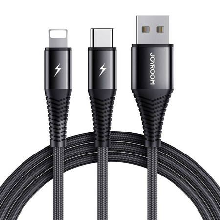 Kabel 2v1 Joyroom USB-C / Lightning 3A 1.2m Rychlý