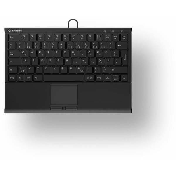 KeySonic KSK-5211ELU (DE) tastatur Hjem USB QWERTZ Tysk Sort