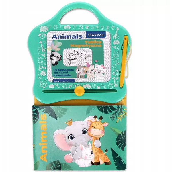 Állatos Mágneses Rajztábla és Színezőkönyv - 552502