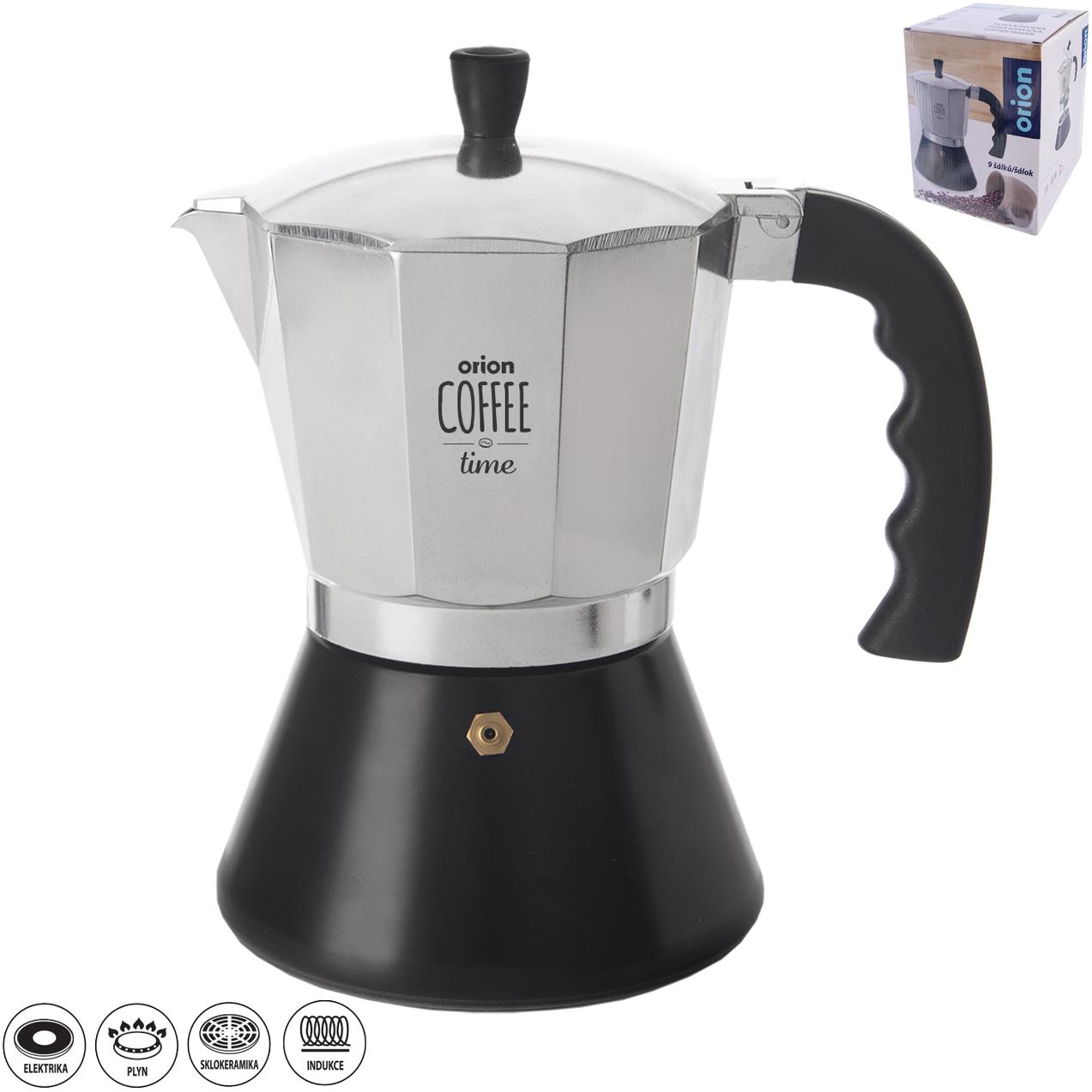 Orion Mokka kávéfőző, alumínium / műanyag, 0,45 l (131922)