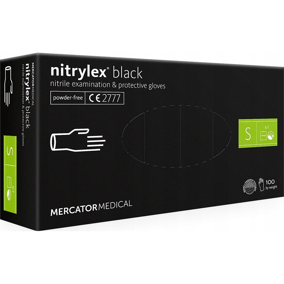 Egyszer használatos S védőkesztyű - Fekete (100db) (RD30104002)