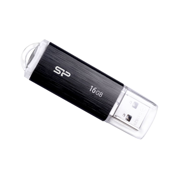 Silicon Power SP016GBUF2U02V1K Ultima U02, 16 GB, USB Type-A, 2.0, Cap, 8 g, Black