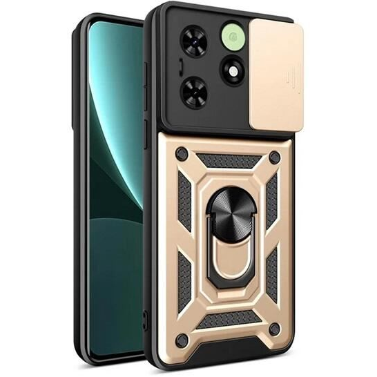 Gigapack Defender Tecno Spark Go (2024) 4G kameravédős tok aranyszínű-fekete (GP-157815) (GP-157815)
