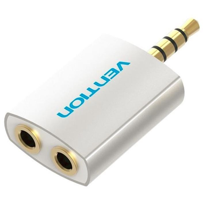 Vention 3.5mm Jack Male to 2x 3.5mm Female Audio Splitter Silvery (BDAW0)