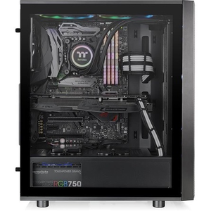 Thermaltake Versa J25 Tempered Glass RGB Edition táp nélküli ablakos ATX számítógépház fekete