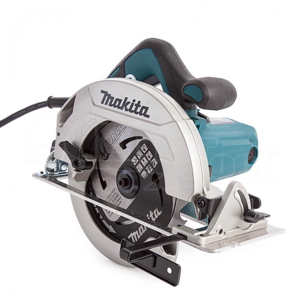 Fierastrau circular Makita HS7611K, 1600 W, 5500 RPM, 190 mm diametru disc, 65 mm adancime taiere + ghidaj lateral + cheie imbus + duza conectoare + valiza transport