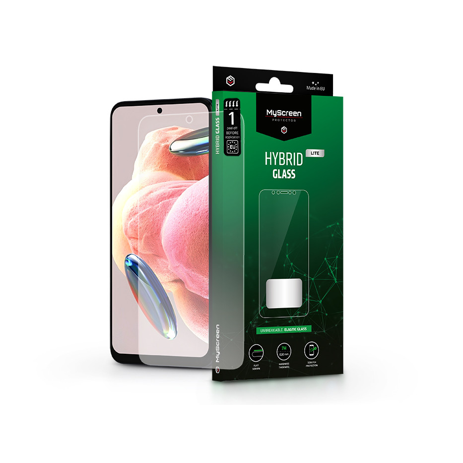 Xiaomi Redmi Note 12 4G rugalmas üveg képernyővédő fólia - MyScreen Protector Hybrid Glass Lite - transparent (LA-2316)