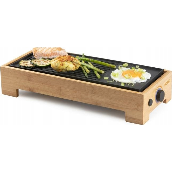 DOMO DO9270G Grillsütő Elektromos Tapadásmentes bevonat Fa, Fekete